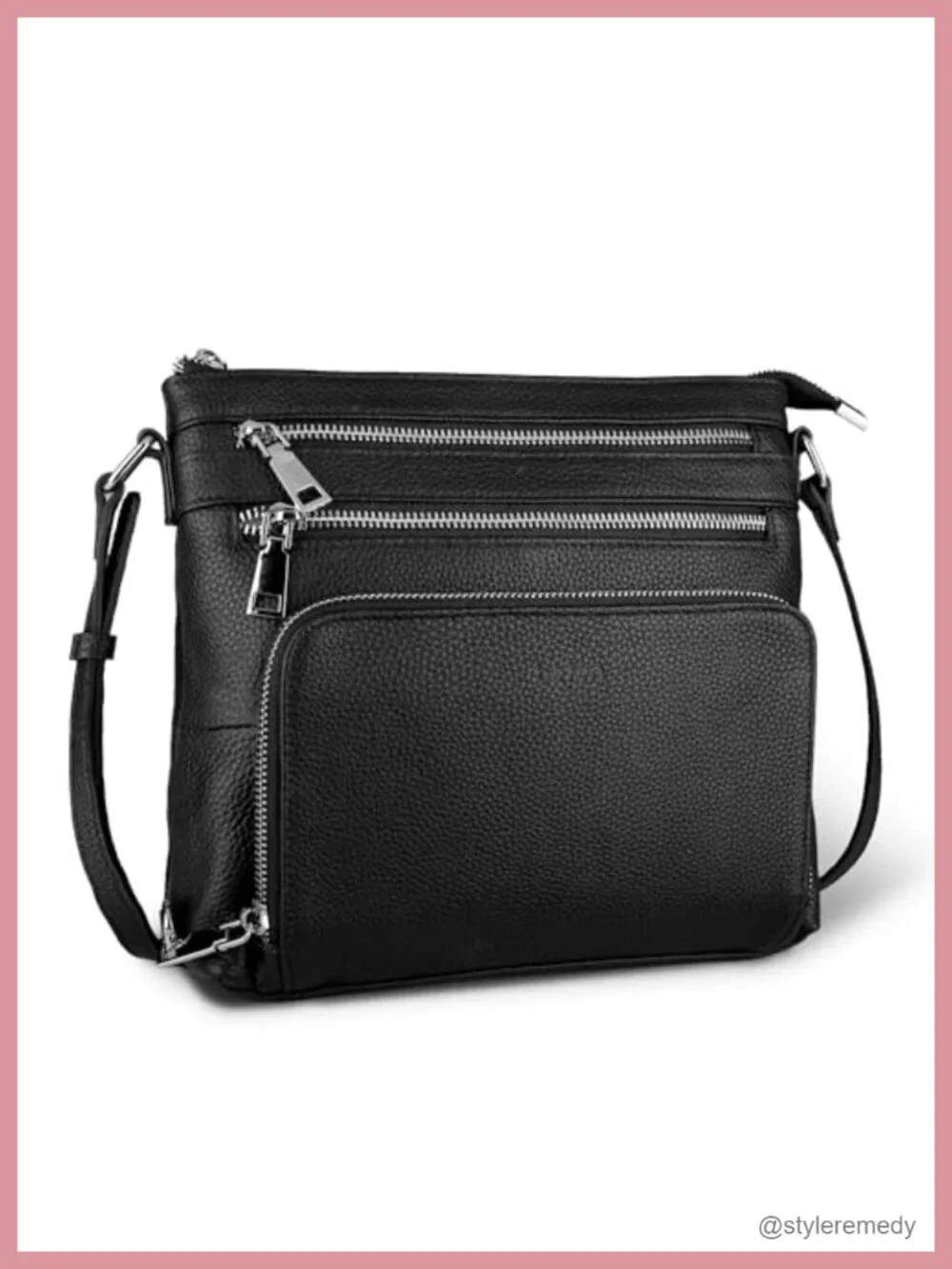 Genuine Leather Crossbody Bag Anti-Theft RFID Wallet